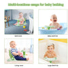 Asiento de baño para bebé – 3 juguetes de baño + gorro de ducha + cepillo de baño