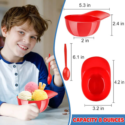 Juego de 18 cuencos para helado con forma de casco