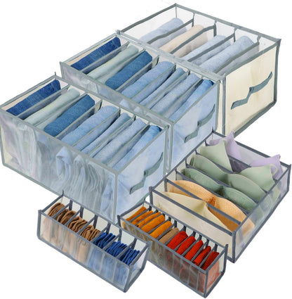 Organizadores de ropa para armarios y gavetas- 6pzs