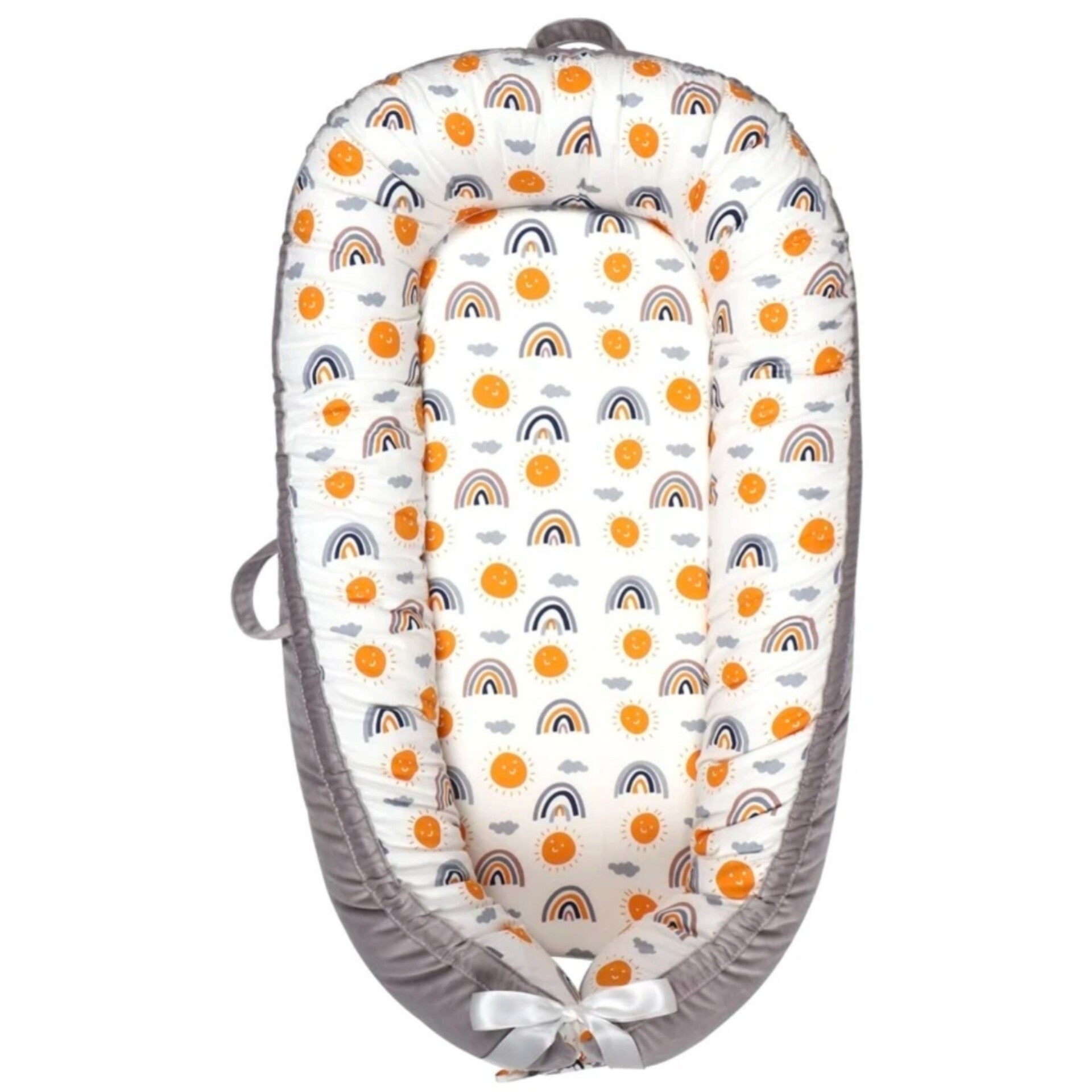 Tumbona para bebés, arcoiris/gris