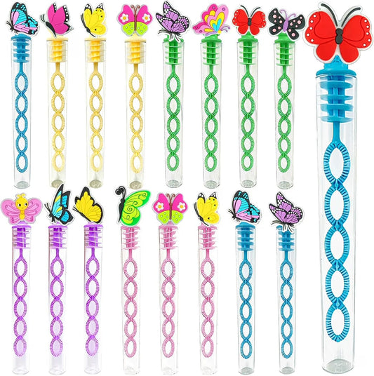 12 varitas de burbujas de mariposas