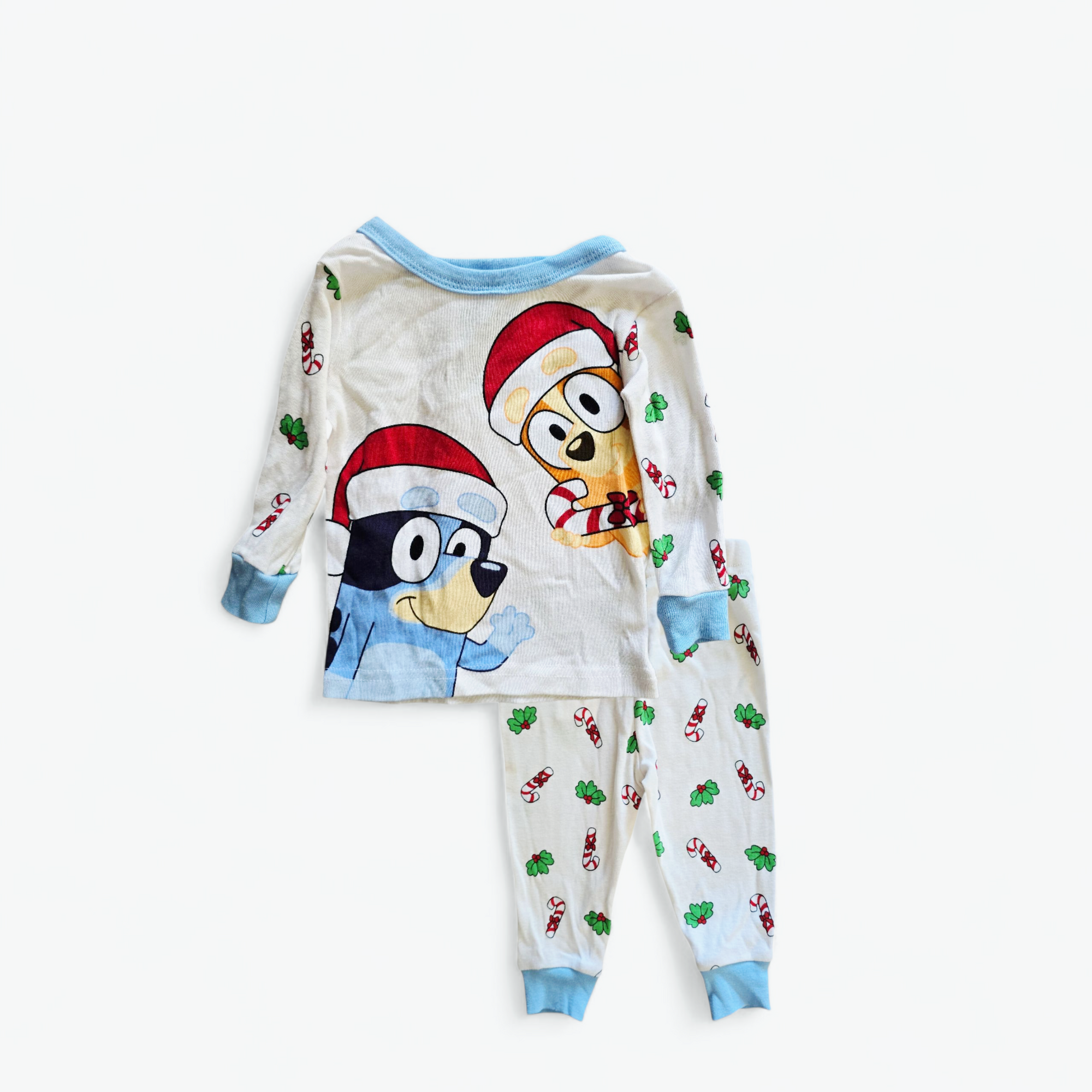 Pijama Bluey navideña, 12 meses
