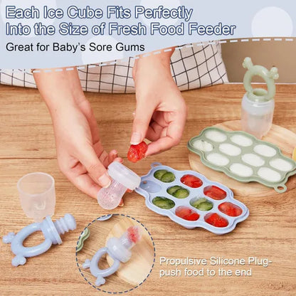 Moldes para paletas de leche materna para bebés y alimentador de frutas para bebés (2 unidades