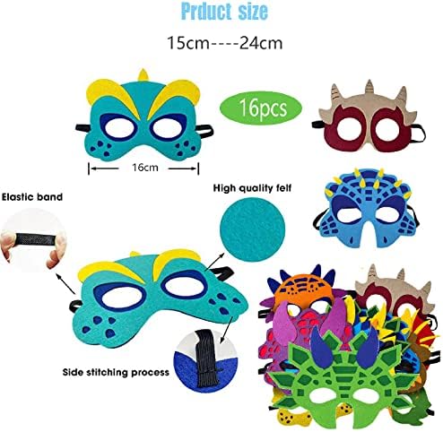 Naturezhen, Máscaras dinosaurios, 16 pcs
