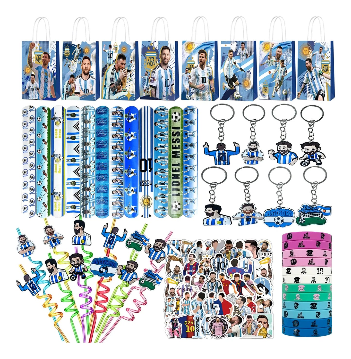 Set De Recordatorios Para Fiesta De Fútbol De 122 Piezas, 12 niños