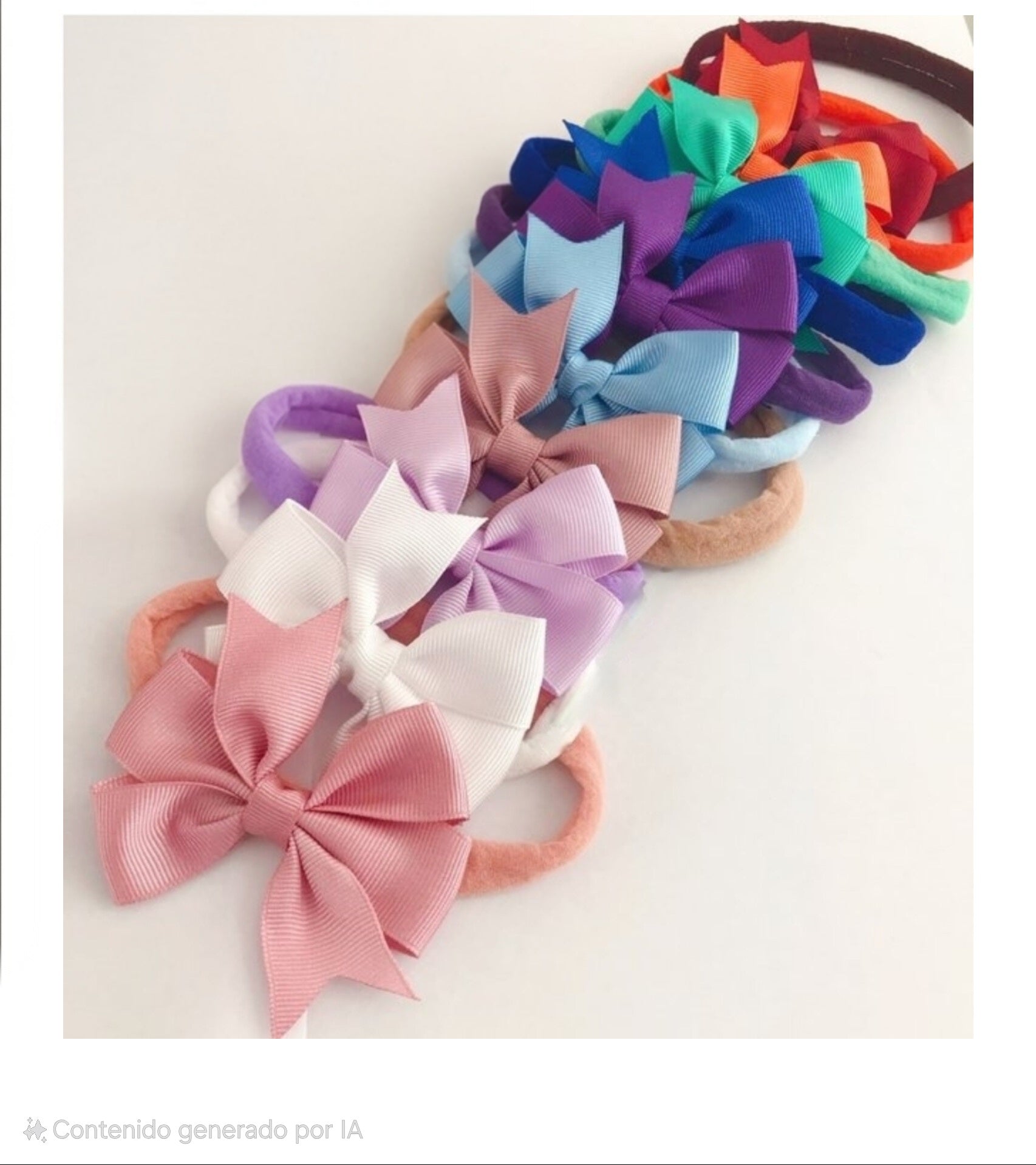 Set de 9 uds lazos para bebe tipo vincha