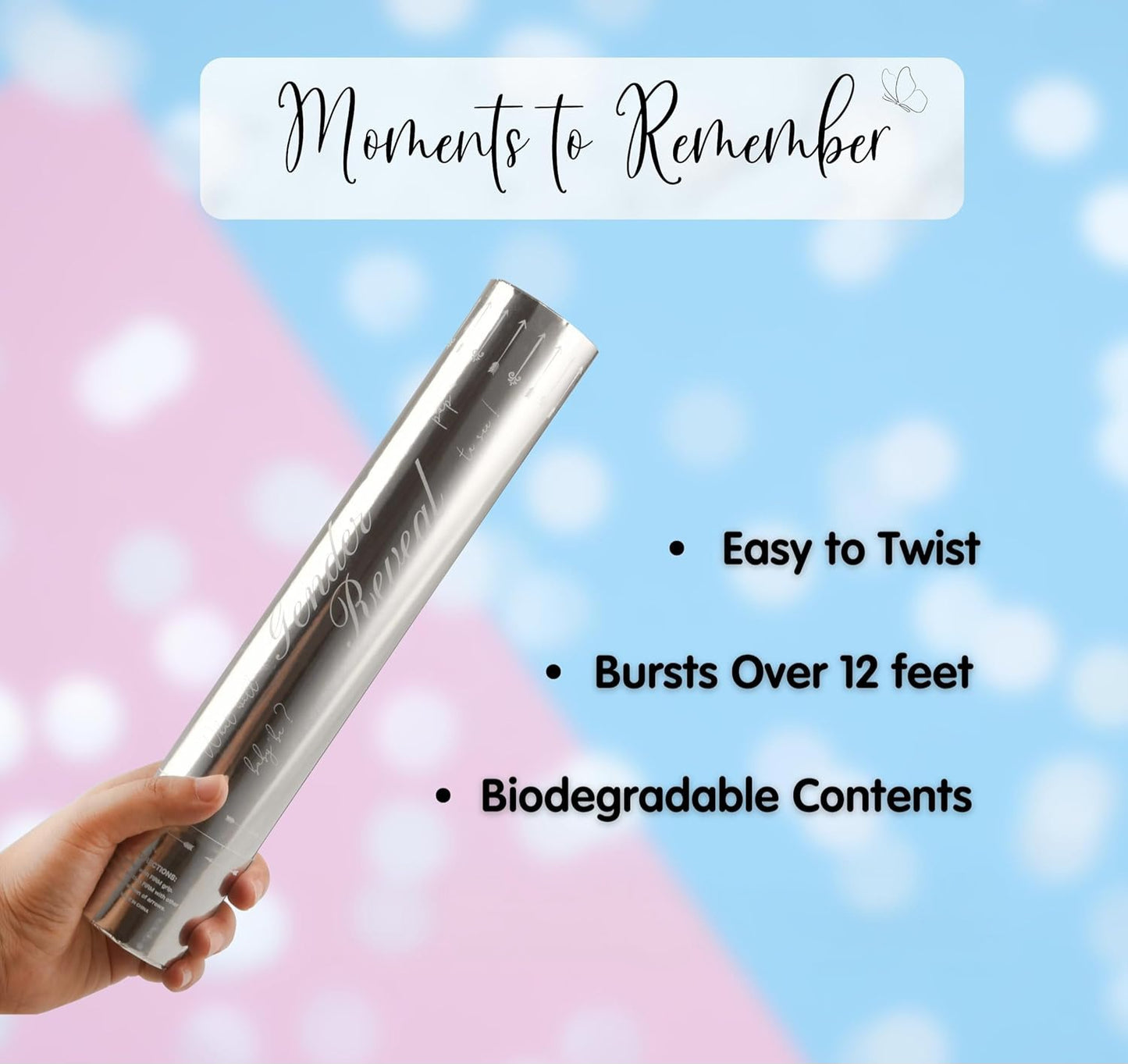 Cañones revelación de género, rosa