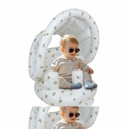 Asiento inflable para bebé con toldo desmontable