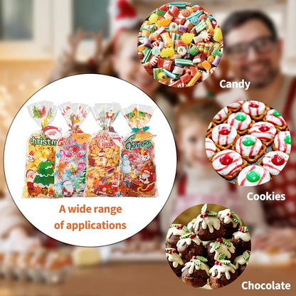 Bolsas de celofán de Navidad, 100 bolsas