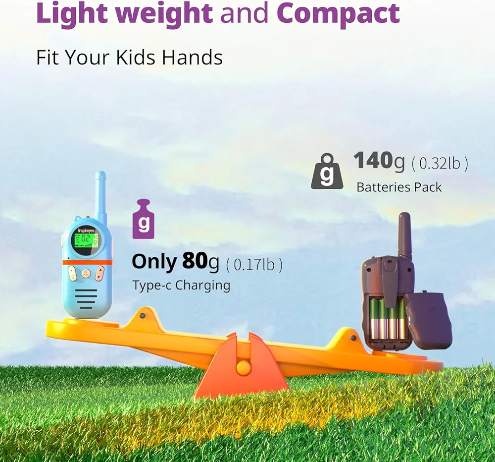 Inspireyes Walkie Talkies para niños recargables