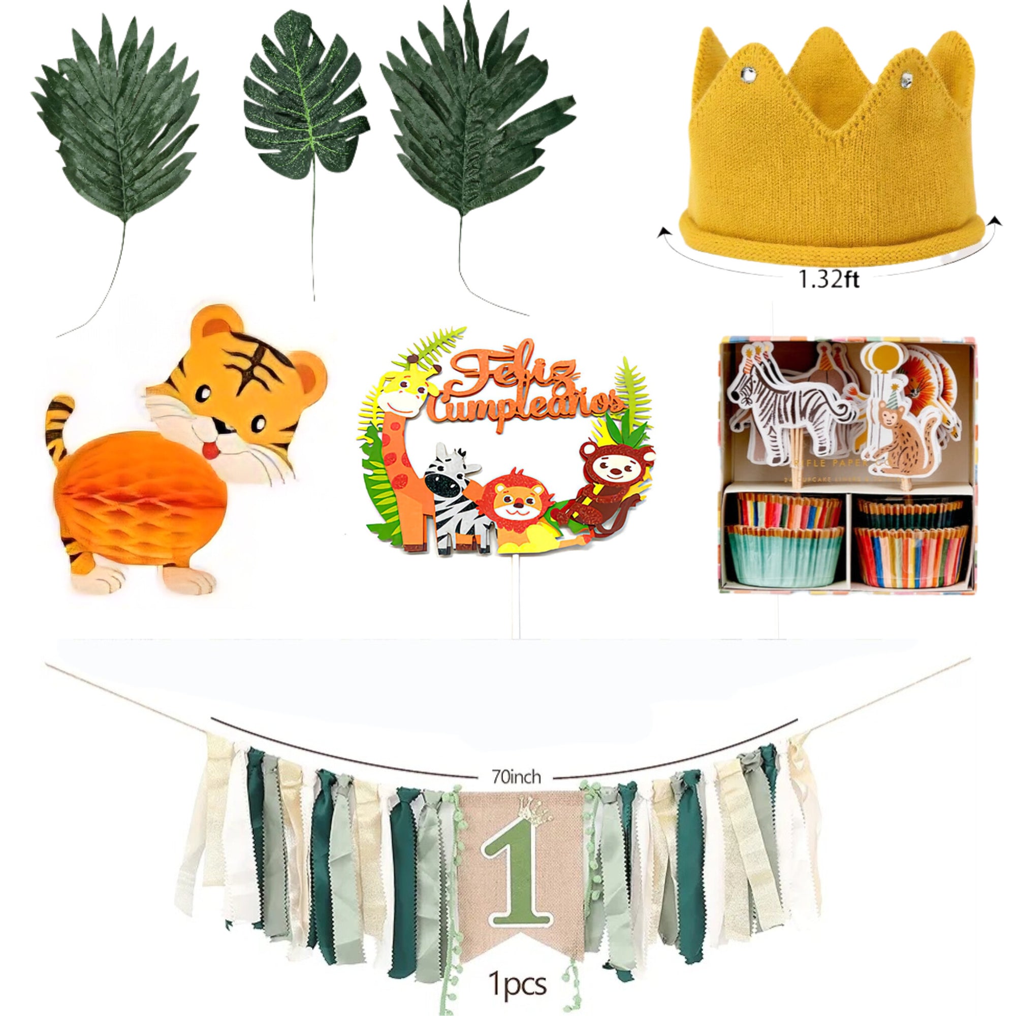 Set de cumpleañero 1 año, Selva