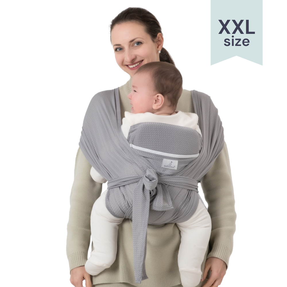 Babbleroo- Fular transpirable, gris, Size 1 (Se adapta de M- XXL)