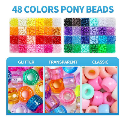 Zanzanyuhang- Cuentas De Pony y Kit De Fabricación De Pulseras