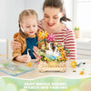 YEECHAO - Juego de construcción de ramo de flores y cisne con luz, compatible con animales de flores lego