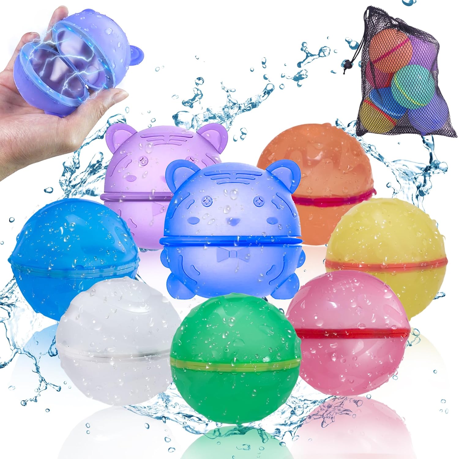 Globos de agua reutilizables, 48 pcs