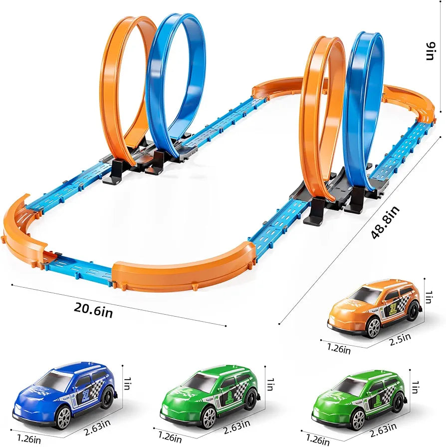 MSKOLER - Juego de pistas de carreras de coche para niños