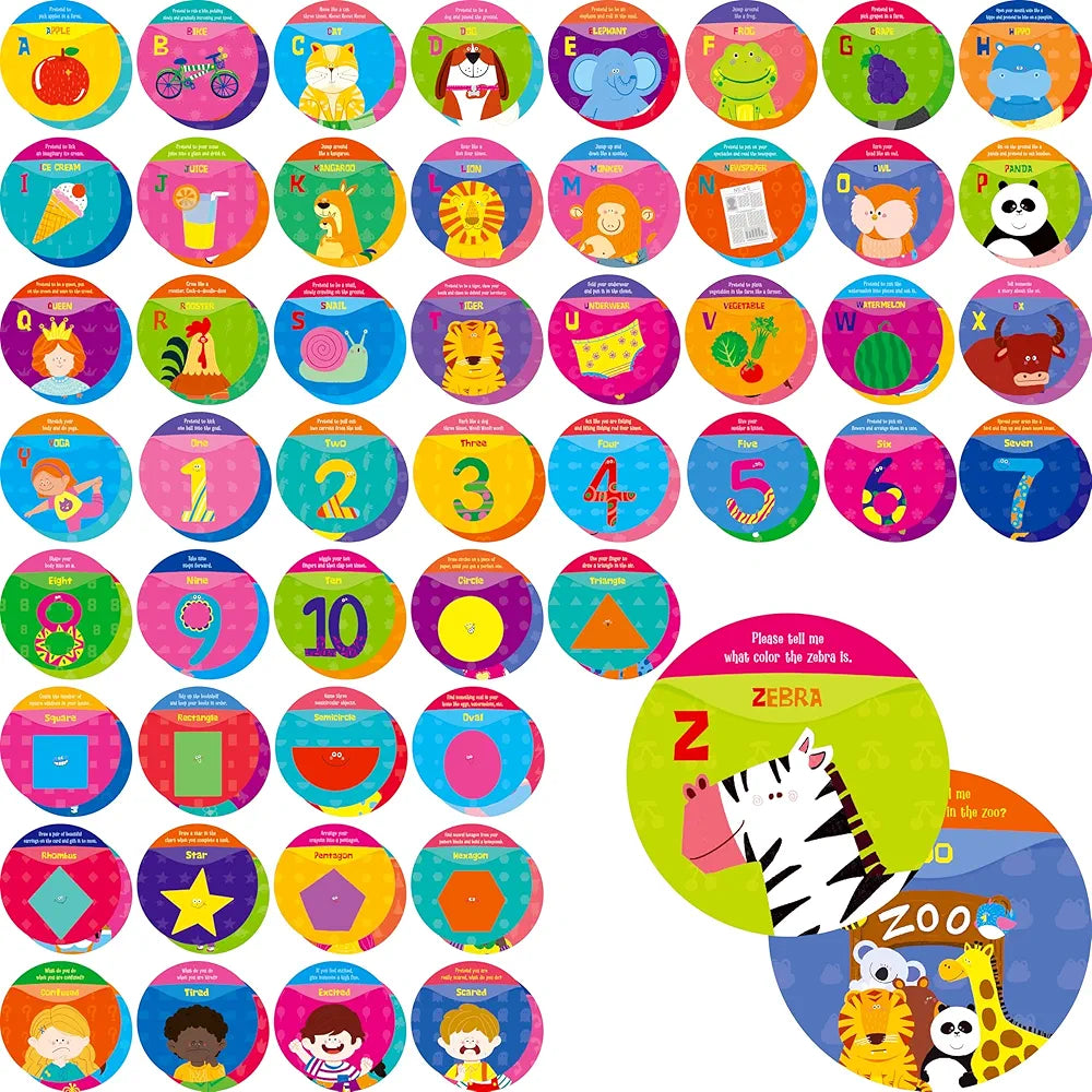 SpriteGru - 50 tarjetas jumbo para niños pequeños