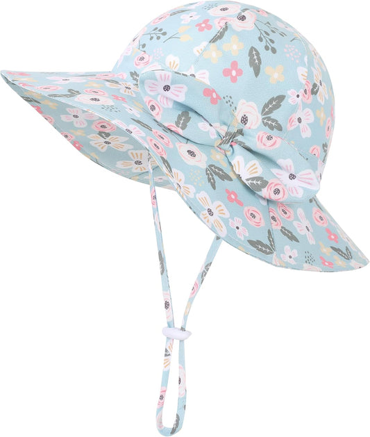 Sombrero de sol para bebé niña con UPF 50+, 48cm diámetro