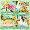 YEECHAO - Juego de construcción de ramo de flores y cisne con luz, compatible con animales de flores lego