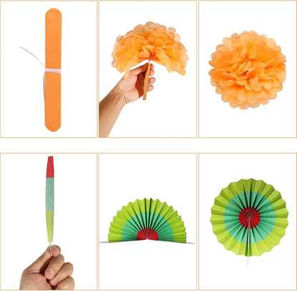 Ecoostar 35 pcs decoración abanicos