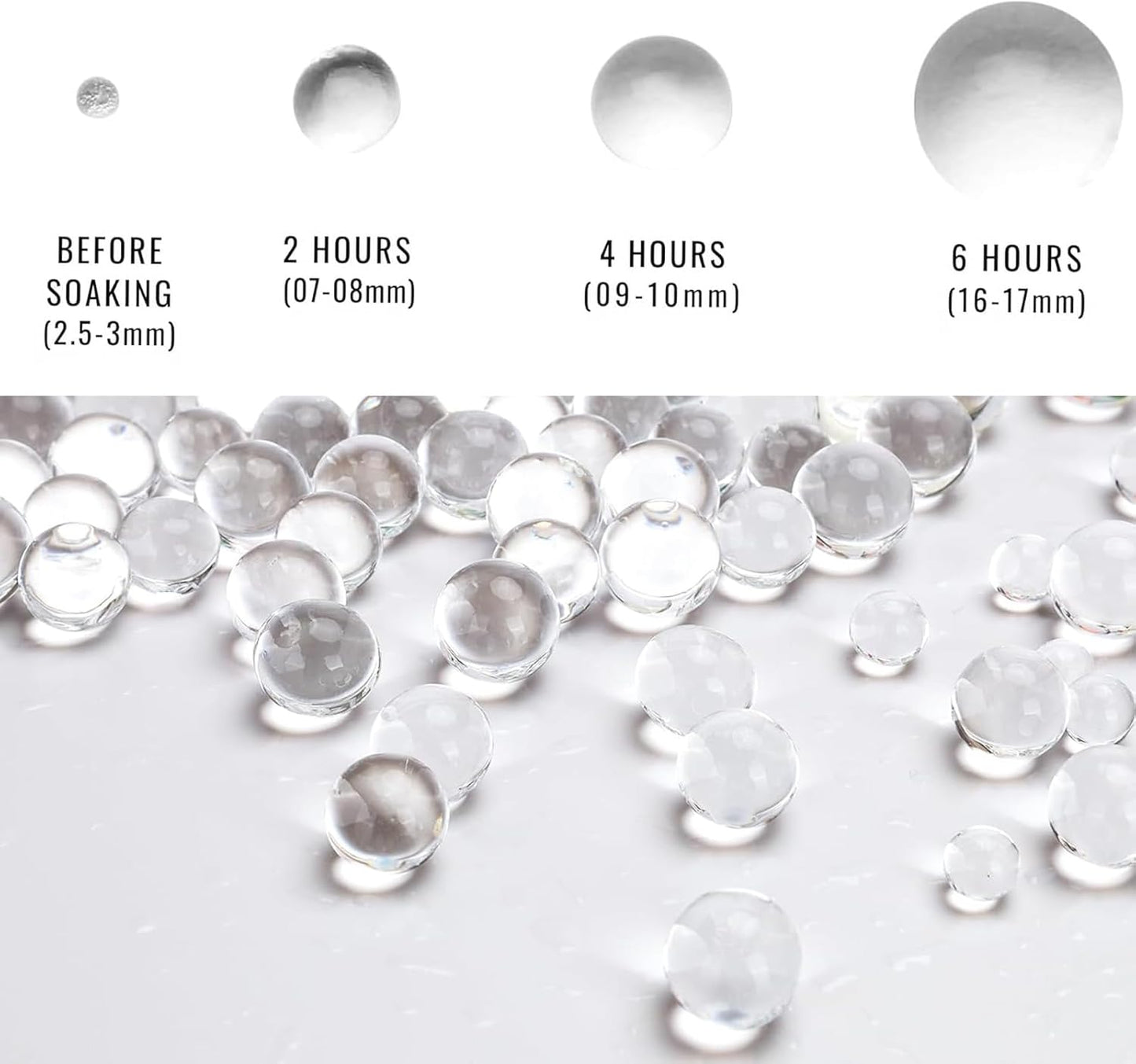 50 000 perlas de agua, perlas de gel de agua