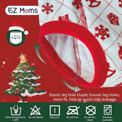 EZ Moms-Conjunto de regalos para bebés con pantalones de entrenamiento de Navidad, 3T