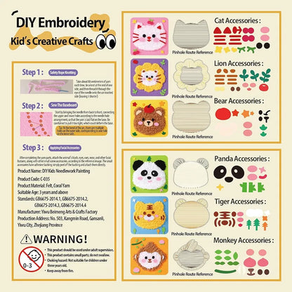 Kit de manualidades creativas de fieltro para niños (4 piezas)