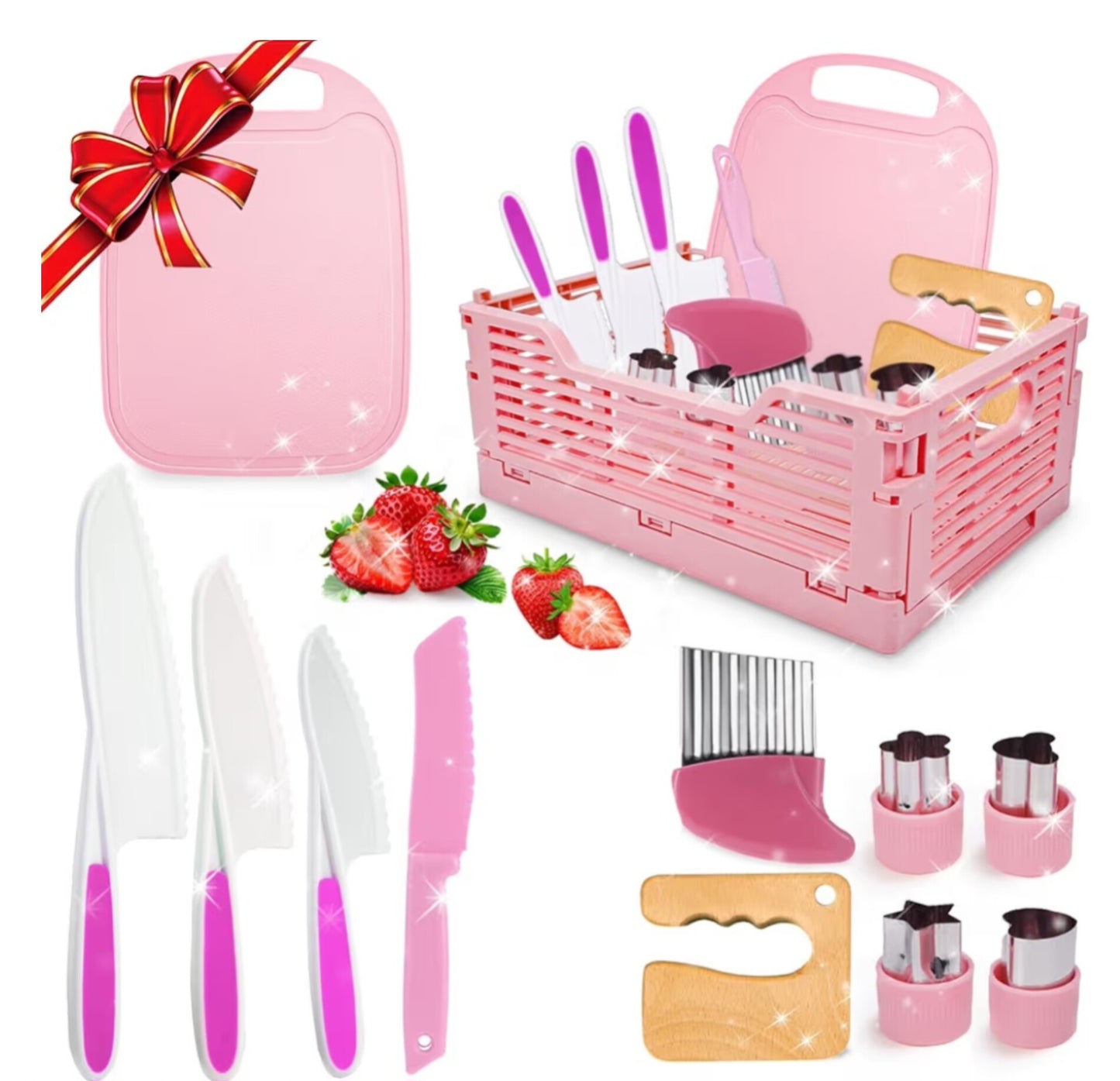 Juego de cuchillos de cocina para niños (no incluye pelador)