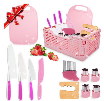 Juego de cuchillos de cocina para niños (no incluye pelador)