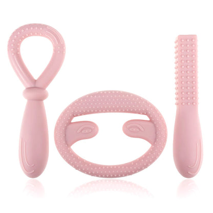 Herramientas para masticar de silicona para TDAH, dentición y autismo, paquete de 3