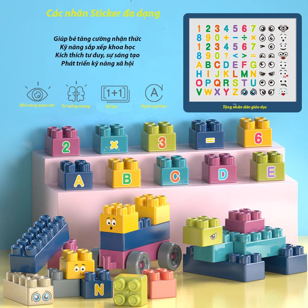 Caja de bloques de colores pequeños para niños,300 pcs