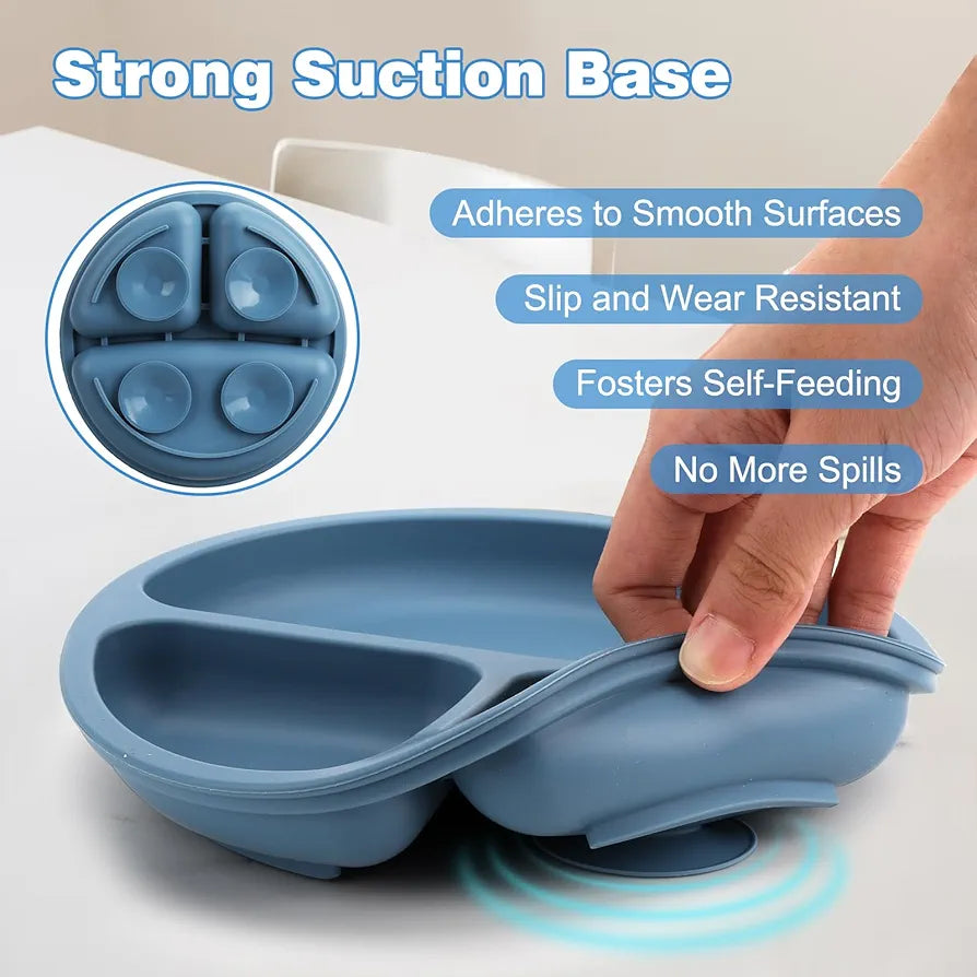 Set de 3 platos de silicona +love