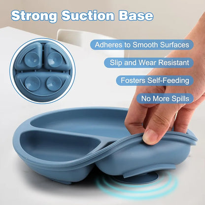 Set de 3 platos de silicona +love