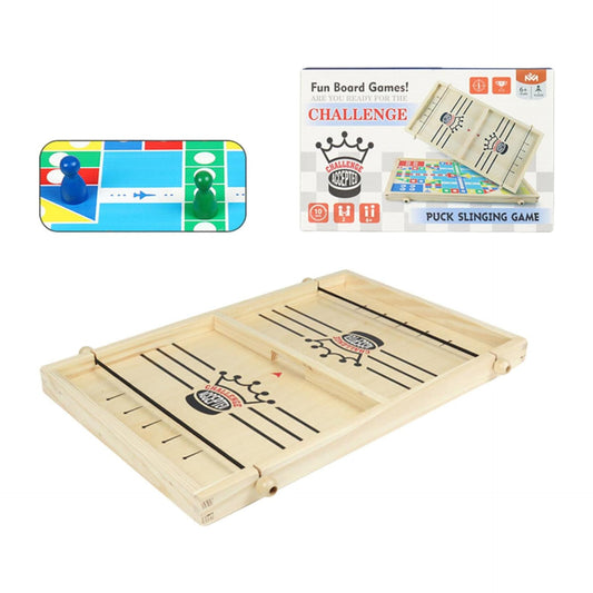 Juego de mesa 2 en 1 con disco de honda y ajedrez