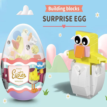 10 Huevos de Pascua precargados con juguetes de armar (diseños pueden variar en el paquete)