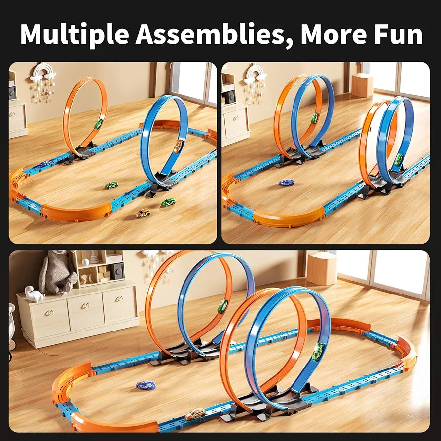MSKOLER - Juego de pistas de carreras de coche para niños