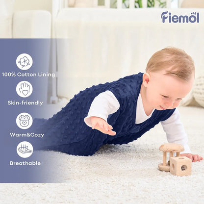 Saco de dormir de forro polar para bebé, 6-12 meses, 1.5 tog