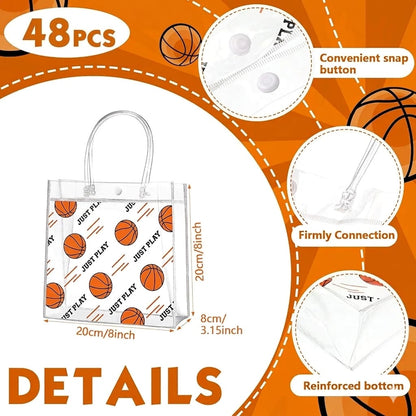 48 bolsas de plástico grueso, básquetbol
