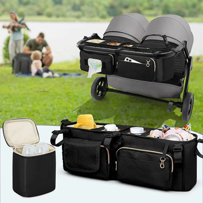 Organizador para cochecito doble con City Mini GT2/ BOB, Negro