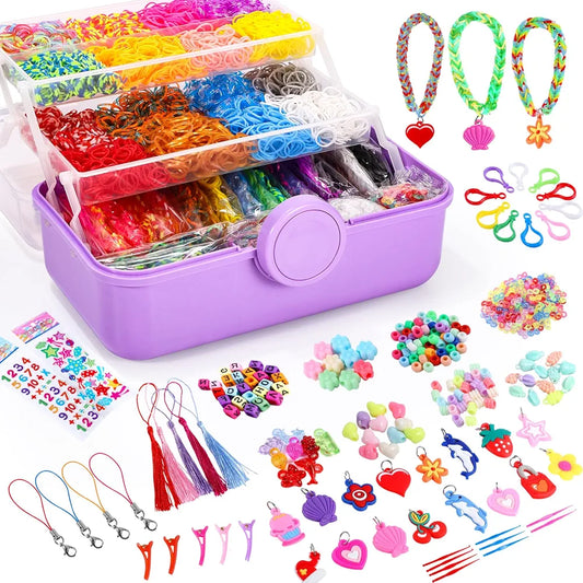Kit de Fabricación de Pulseras de Banda de Goma de 18500+