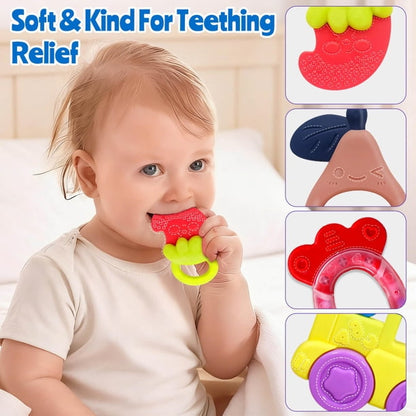 Juguetes para bebés, set de 14 piezas con sonajeros y mordederas, 0-12 meses