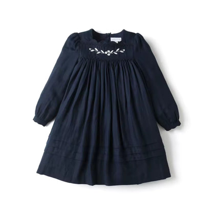 Vestido azul Navy, talla 110, 3-4 años