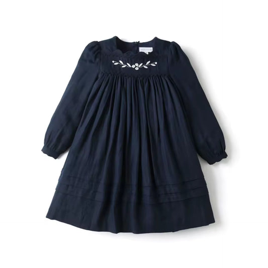 Vestido azul Navy, talla 110, 3-4 años