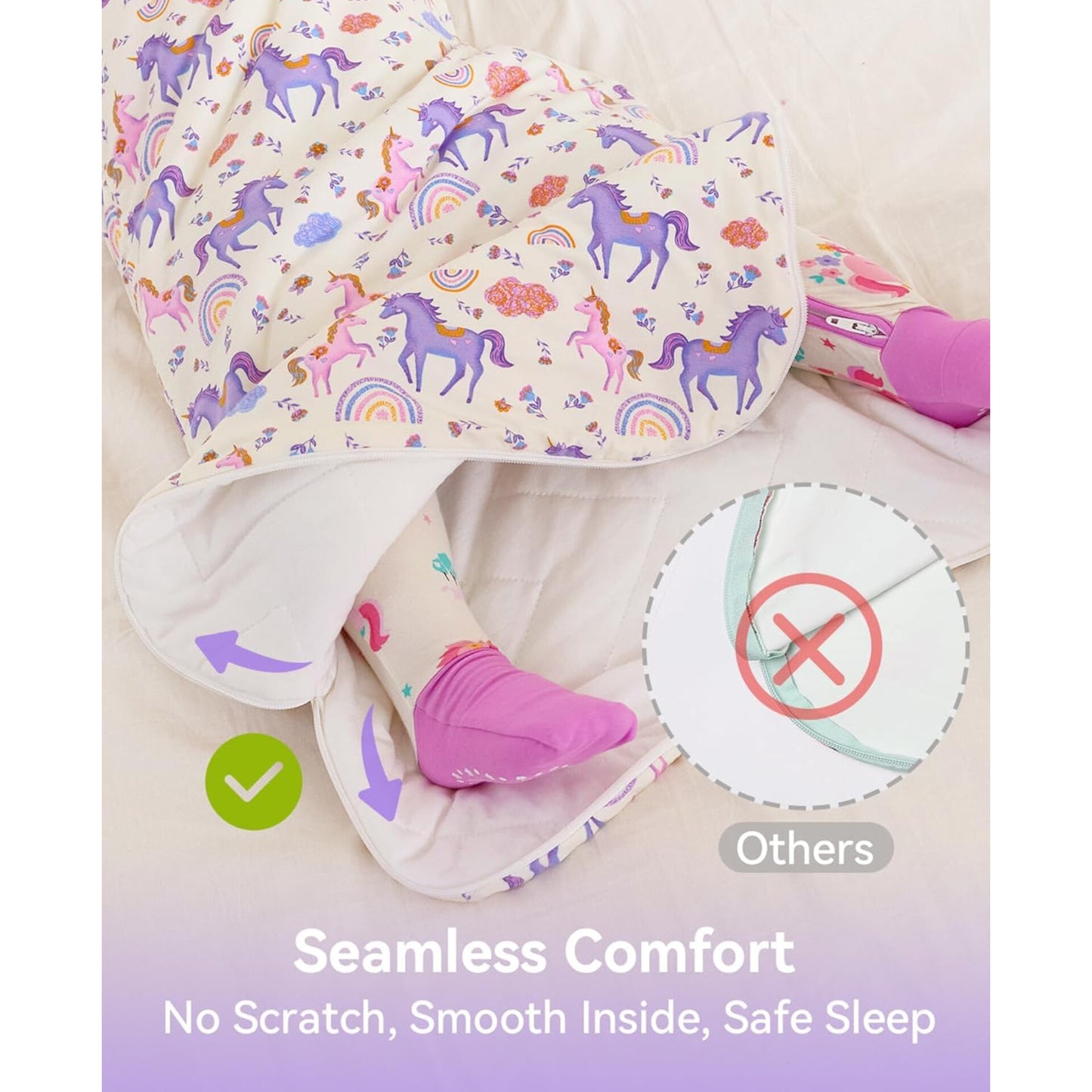Saco de dormir de rayón hecho de viscosa de bambú, 0.5 TOG, 6-18 m