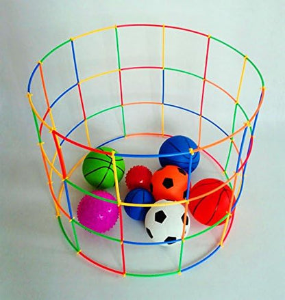 RAINBOW TOYFROG Juguetes de construcción de paja, 300 piezas