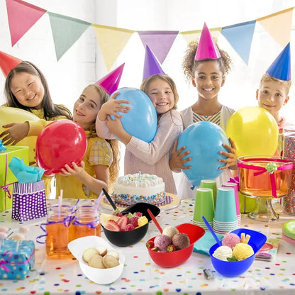 Juego de 18 cuencos para helado con forma de casco