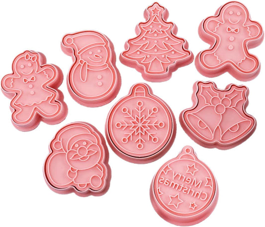8 unids/set de cortadores de galletas con tema de Navidad