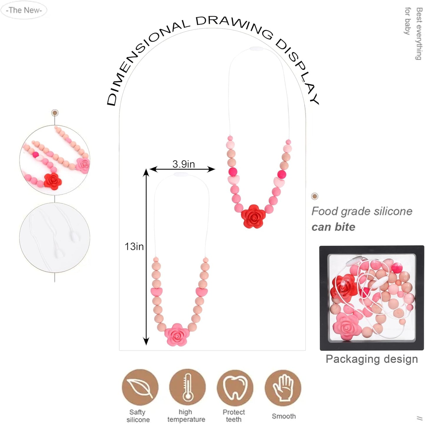 2 collares de lactancia materna – Collar sensorial de silicona