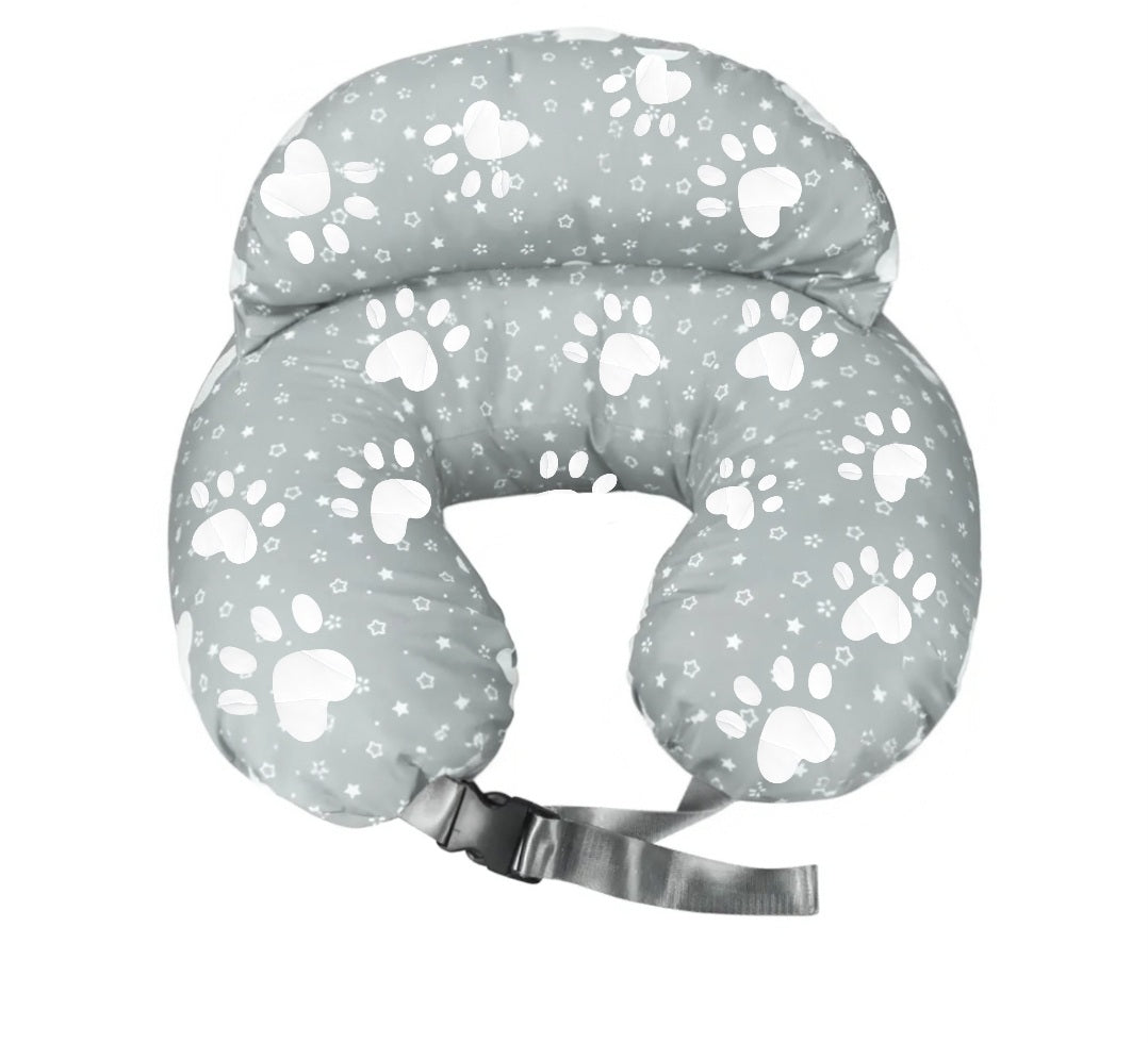 Q-MIULIKE- Almohada de lactancia, diseño huellas