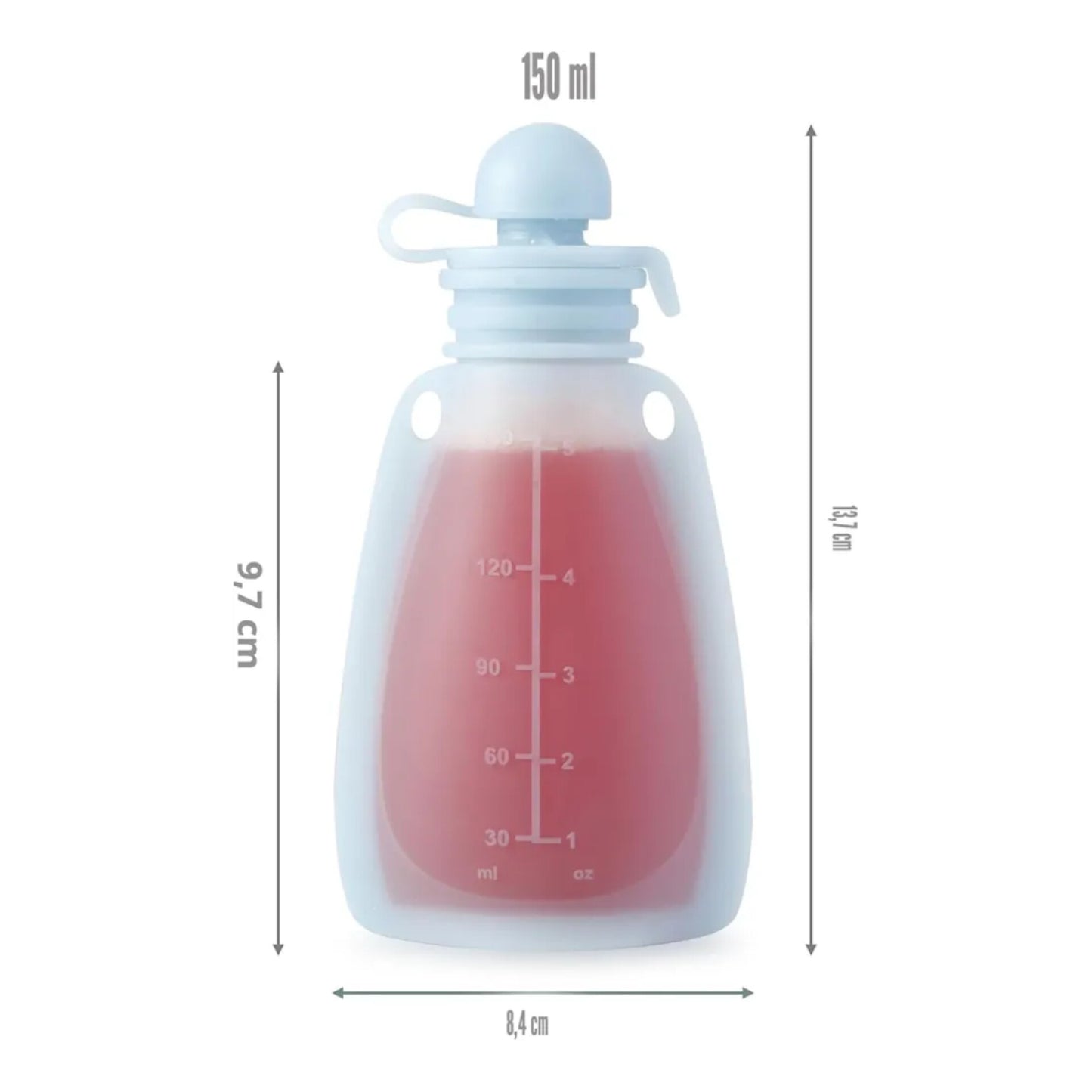 PandaEar Bolsas de alimentos reutilizables de silicona para bebés libre de BPA